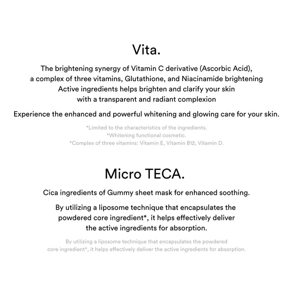 Gummy Sheet Mask Vita Sticker(10 sheets)