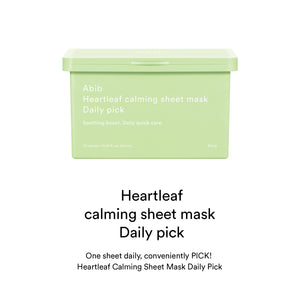 Heartleaf calming sheet mask Daily pick