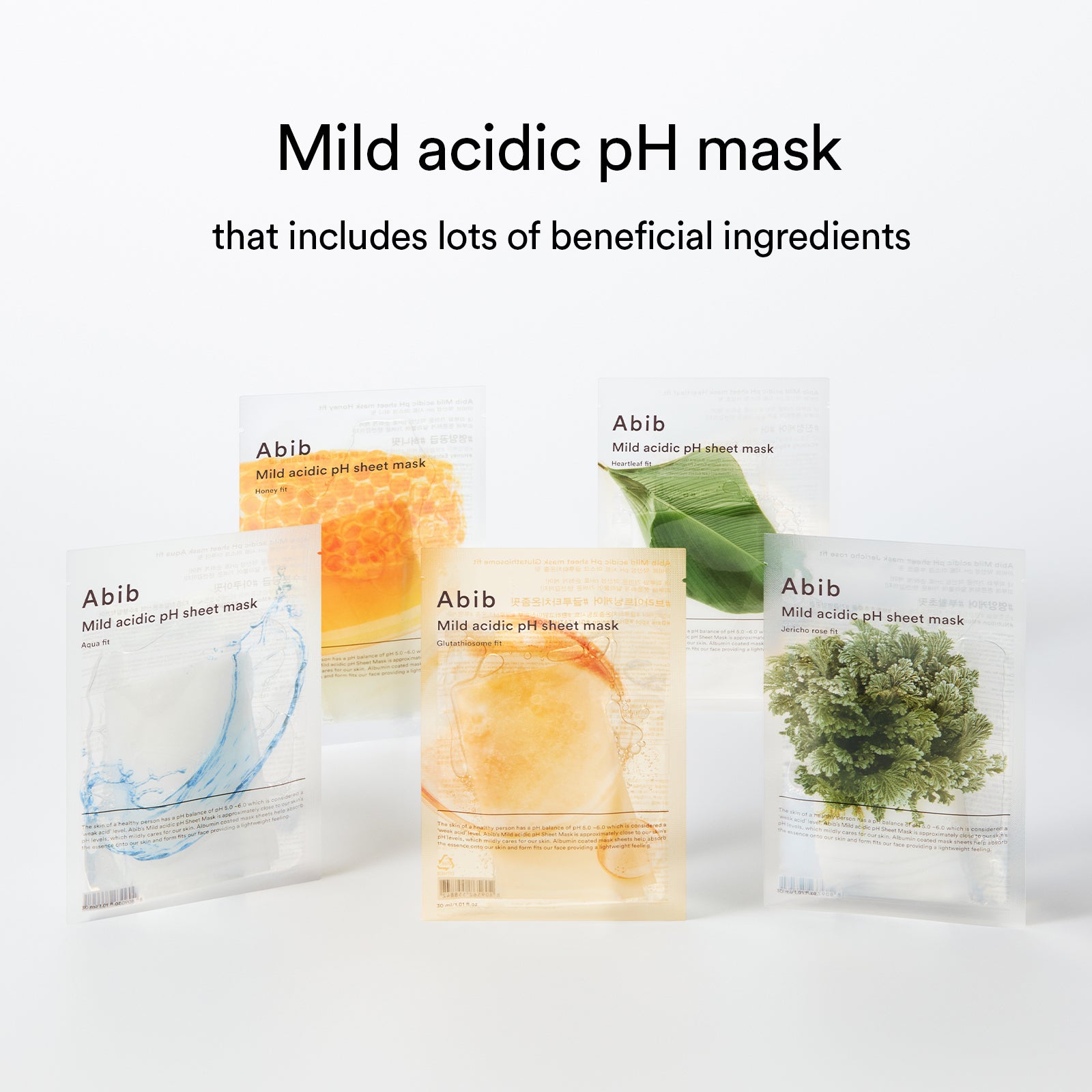 Abib Mild acidic pH sheet mask 計58枚 Abib Mild Acidic PH Sheet Mask Heartleaf Fit | Masksheets