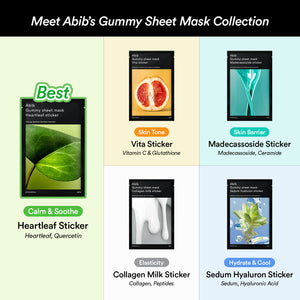 Gummy sheet mask Collagen milk sticker(10 sheets)