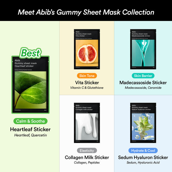 Gummy sheet mask Collagen milk sticker(10 sheets)